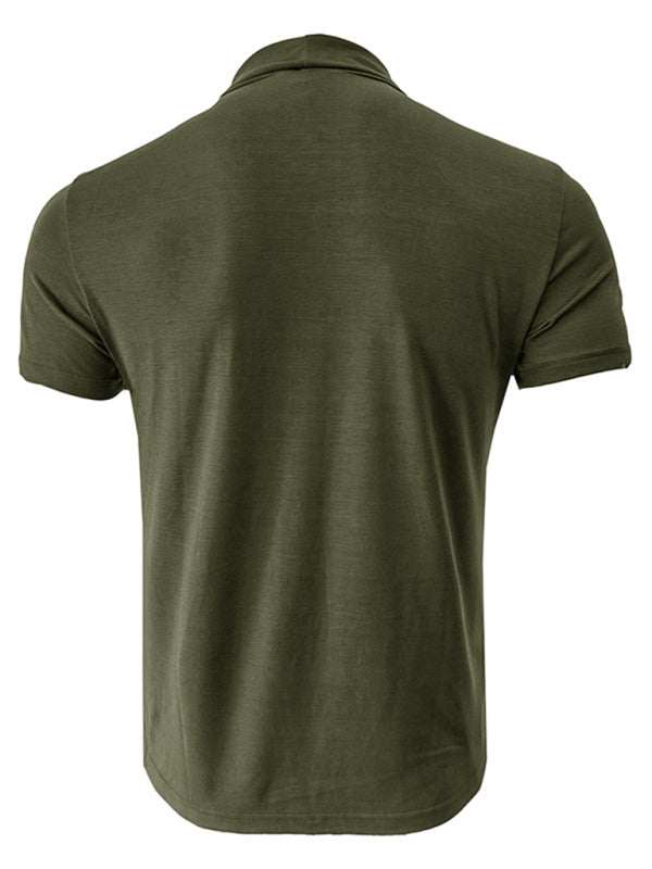 Versatile Men's Short-Sleeve Turtleneck Tee - Perfect for Spring and Summer Styling