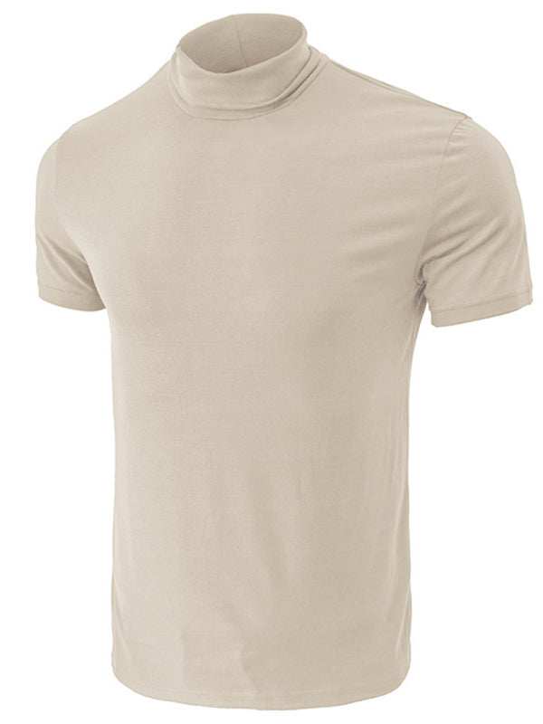 Versatile Men's Short-Sleeve Turtleneck Tee - Perfect for Spring and Summer Styling