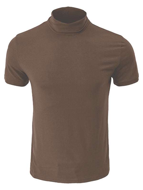 Versatile Men's Short-Sleeve Turtleneck Tee - Perfect for Spring and Summer Styling