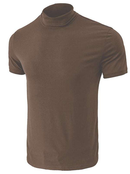 Versatile Men's Short-Sleeve Turtleneck Tee - Perfect for Spring and Summer Styling