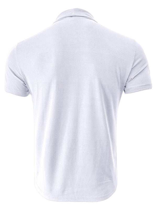 Versatile Men's Short-Sleeve Turtleneck Tee - Perfect for Spring and Summer Styling