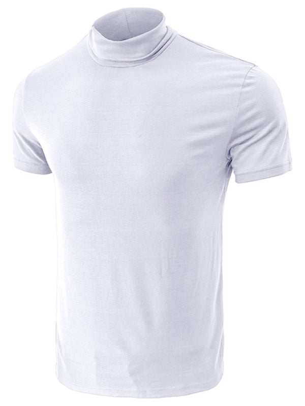 Versatile Men's Short-Sleeve Turtleneck Tee - Perfect for Spring and Summer Styling