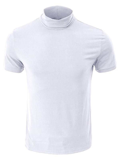 Versatile Men's Short-Sleeve Turtleneck Tee - Perfect for Spring and Summer Styling