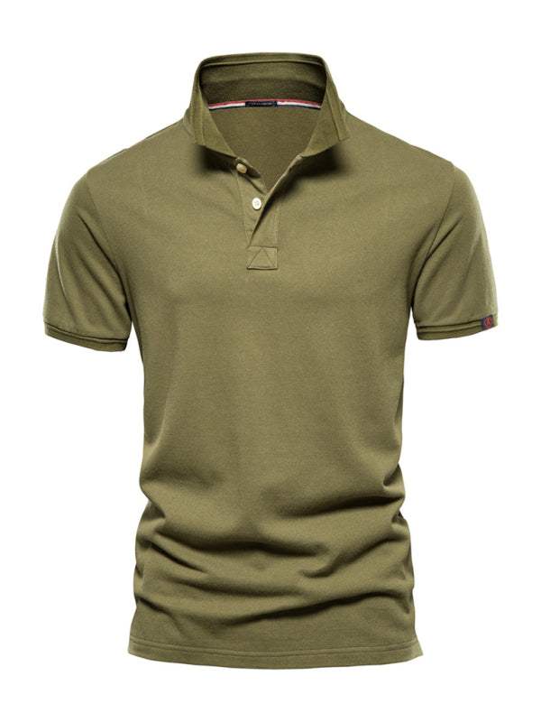 Versatile Comfort: Premium Cotton Lapel Polo Shirt for Effortless Style