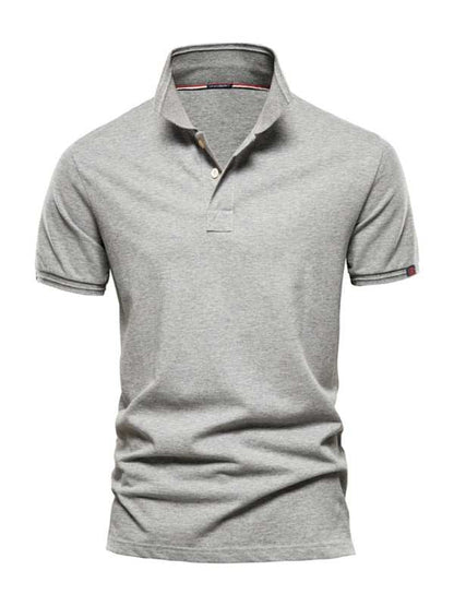 Versatile Comfort: Premium Cotton Lapel Polo Shirt for Effortless Style