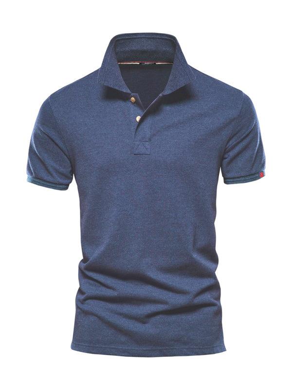 Versatile Comfort: Premium Cotton Lapel Polo Shirt for Effortless Style