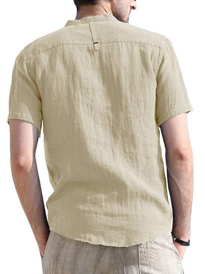 Breezy Linen-Cotton Short-Sleeve Shirt for Effortless Spring-Summer Style