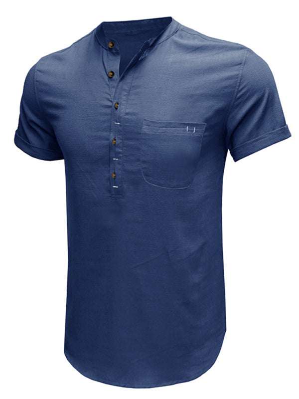 Breezy Linen-Cotton Short-Sleeve Shirt for Effortless Spring-Summer Style