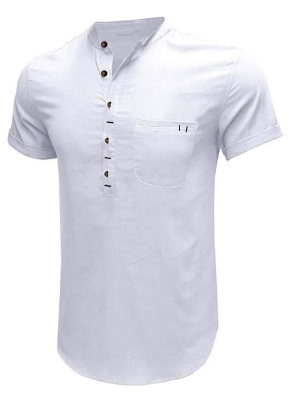 Breezy Linen-Cotton Short-Sleeve Shirt for Effortless Spring-Summer Style