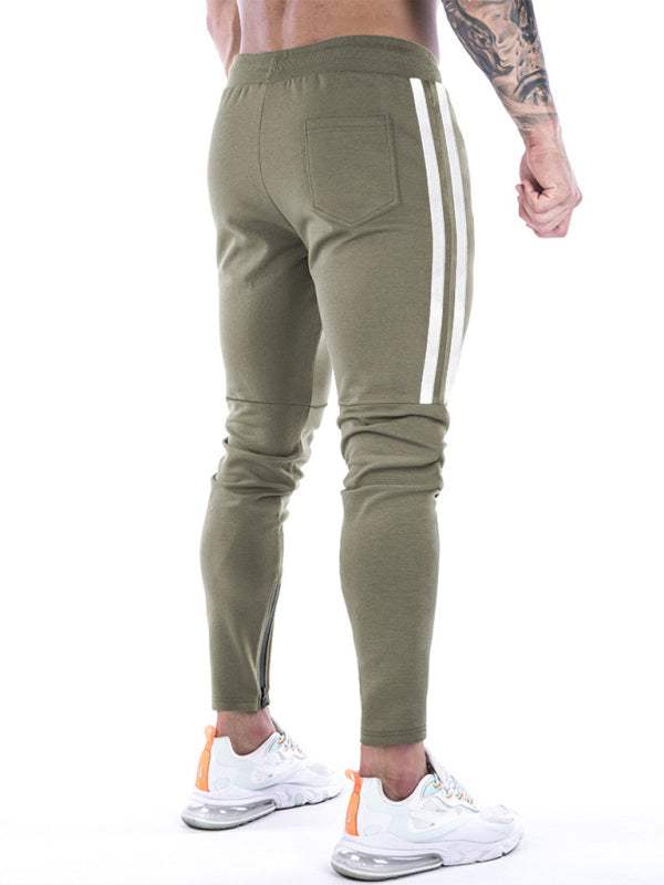 Stylish Men's Stripe Zipper Training Joggers for Ultimate Comfort and Versatility