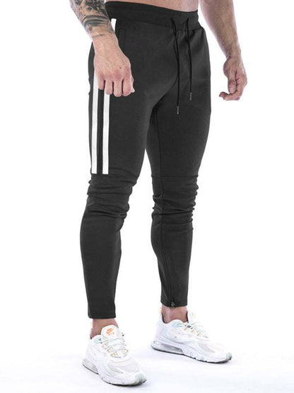 Stylish Men's Stripe Zipper Training Joggers for Ultimate Comfort and Versatility