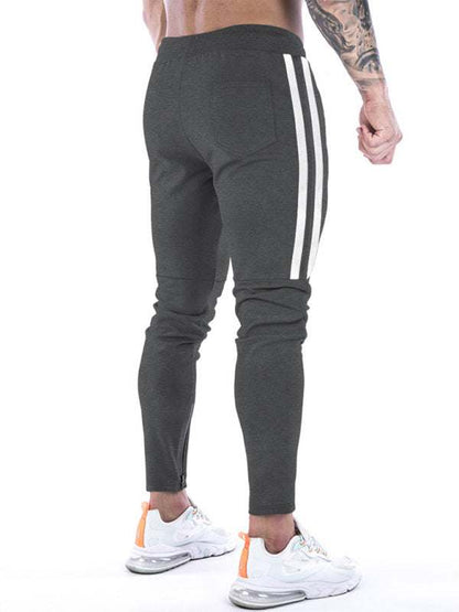 Stylish Men's Stripe Zipper Training Joggers for Ultimate Comfort and Versatility