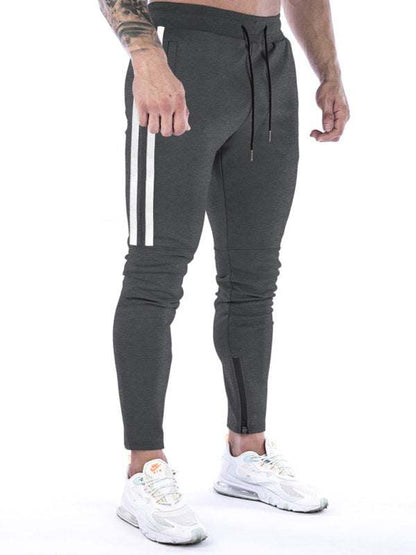 Stylish Men's Stripe Zipper Training Joggers for Ultimate Comfort and Versatility