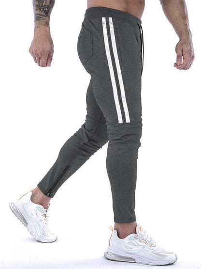 Stylish Men's Stripe Zipper Training Joggers for Ultimate Comfort and Versatility