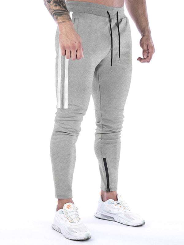 Stylish Men's Stripe Zipper Training Joggers for Ultimate Comfort and Versatility