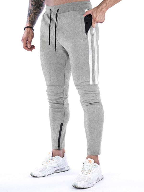 Stylish Men's Stripe Zipper Training Joggers for Ultimate Comfort and Versatility