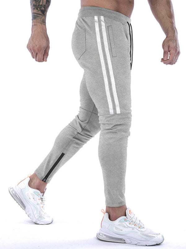 Stylish Men's Stripe Zipper Training Joggers for Ultimate Comfort and Versatility