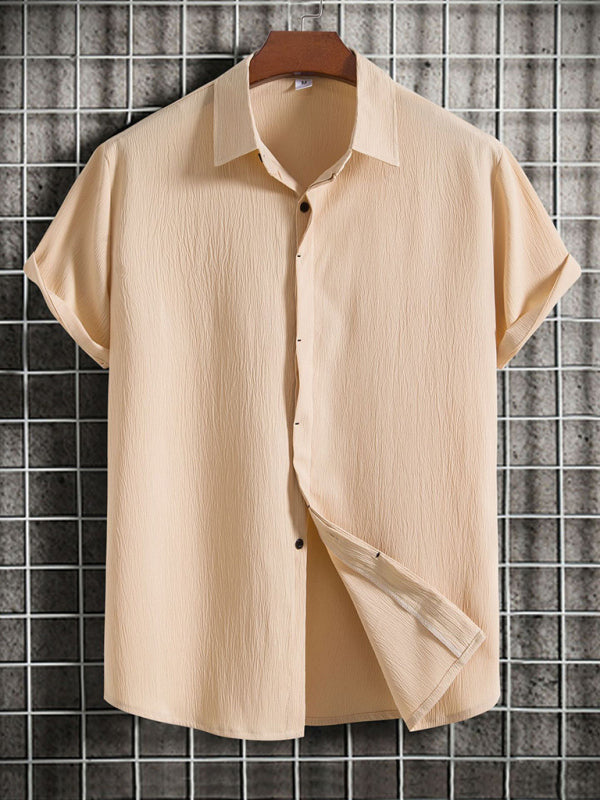 Upgrade Your Wardrobe with the Fresh Men's Short Sleeve Cotton Linen Shirt