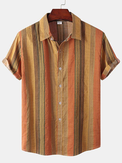 Vibrant Hawaiian Print Men's Casual Beach Shirt for Effortless Summer Style