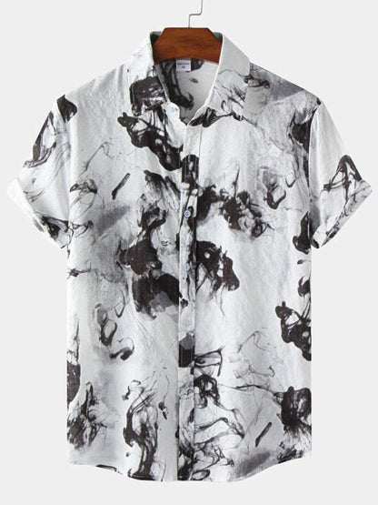 Vibrant Hawaiian Print Men's Casual Beach Shirt for Effortless Summer Style