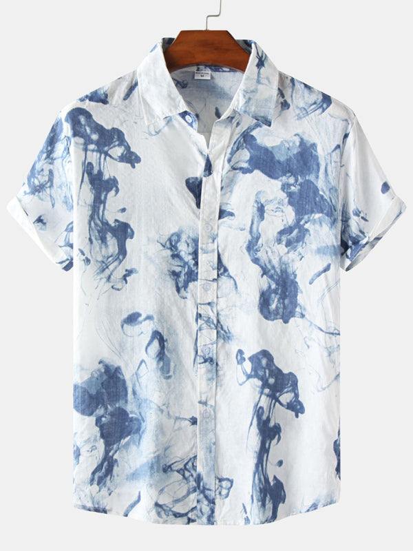 Vibrant Hawaiian Print Men's Casual Beach Shirt for Effortless Summer Style