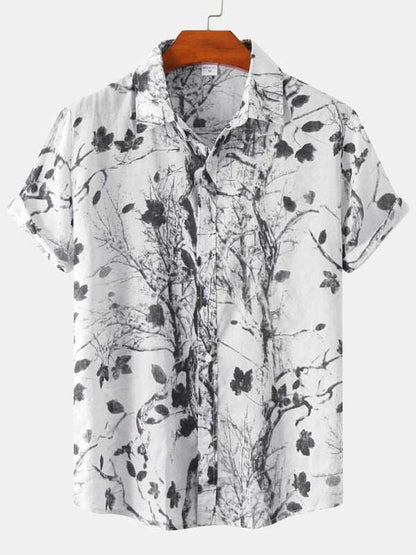 Vibrant Floral Print Short Sleeve Shirt for Men - Perfect for Spring and Summer Adventures