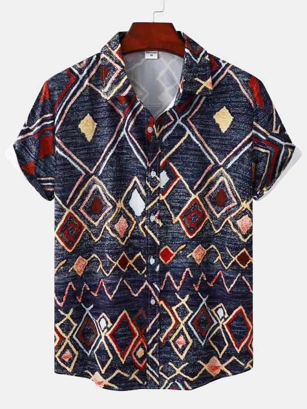 Vibrant Men's Tropical Floral Beach Shirt for Effortless Summer Style