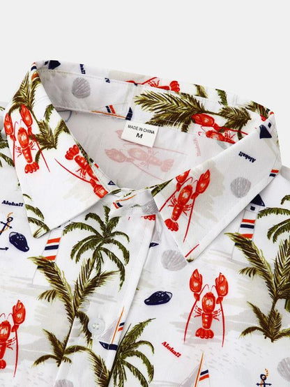 Vibrant Men's Tropical Floral Beach Shirt for Effortless Summer Style