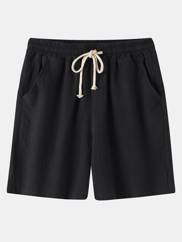 Men's Korean Style Breathable Cotton Linen Beach Pants
