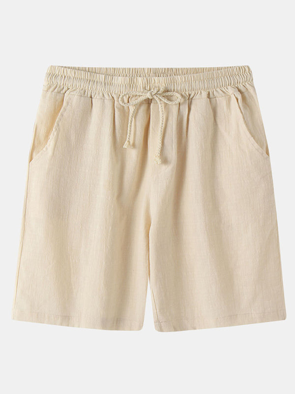 Men's Korean Style Breathable Cotton Linen Beach Pants