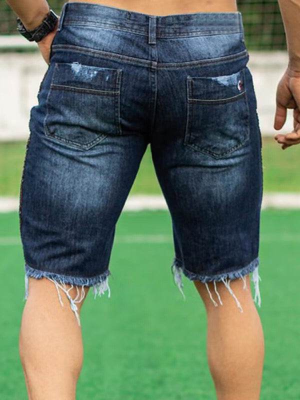 Trendy Slim-Fit Men's Denim Shorts for Effortless Style