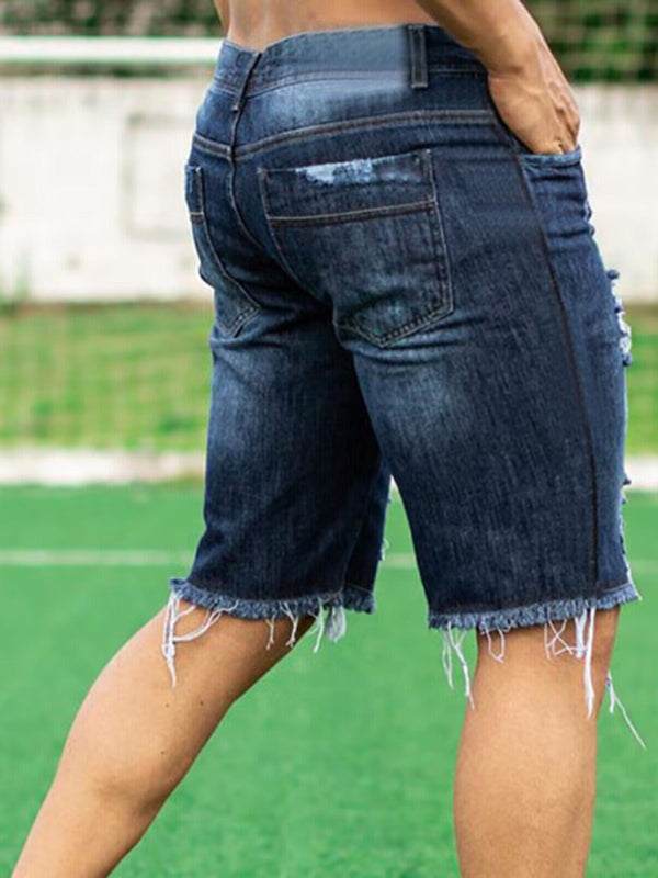 Trendy Slim-Fit Men's Denim Shorts for Effortless Style