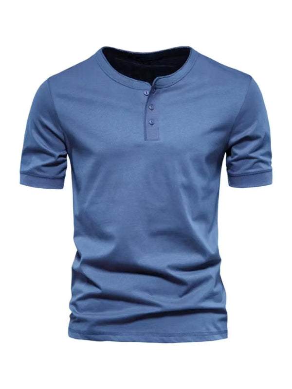 Elevate Your Wardrobe: Henry Slim Fit Crewneck Short Sleeve T-Shirt for Men