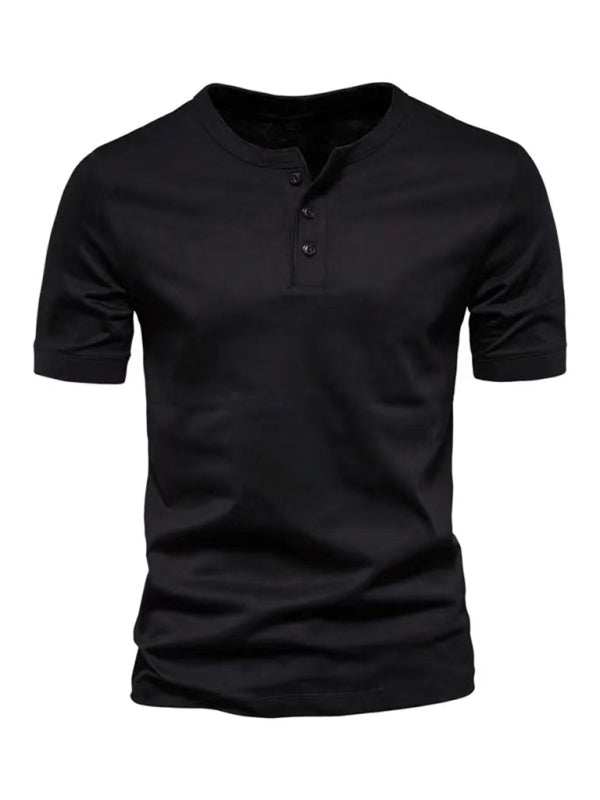 Elevate Your Wardrobe: Henry Slim Fit Crewneck Short Sleeve T-Shirt for Men