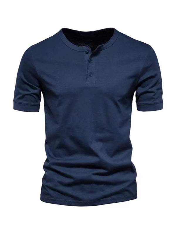 Elevate Your Wardrobe: Henry Slim Fit Crewneck Short Sleeve T-Shirt for Men