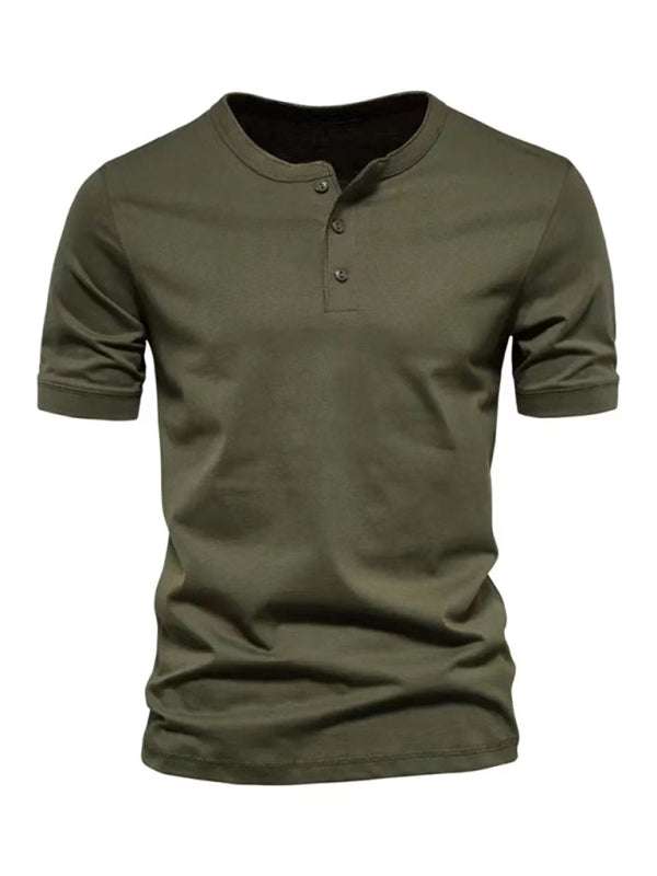 Elevate Your Wardrobe: Henry Slim Fit Crewneck Short Sleeve T-Shirt for Men