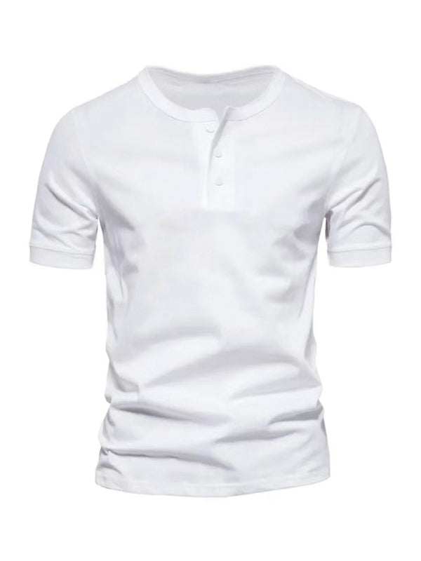 Elevate Your Wardrobe: Henry Slim Fit Crewneck Short Sleeve T-Shirt for Men