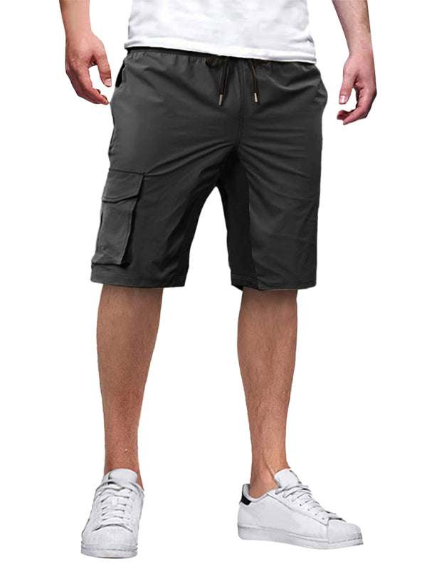 Vibrant Color Block Drawstring Casual Shorts for Men - Effortless Style and Comfort