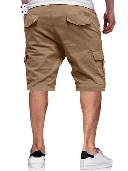 Vibrant Color Block Drawstring Casual Shorts for Men - Effortless Style and Comfort