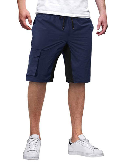 Vibrant Color Block Drawstring Casual Shorts for Men - Effortless Style and Comfort