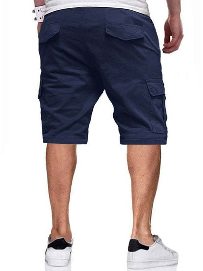 Vibrant Color Block Drawstring Casual Shorts for Men - Effortless Style and Comfort