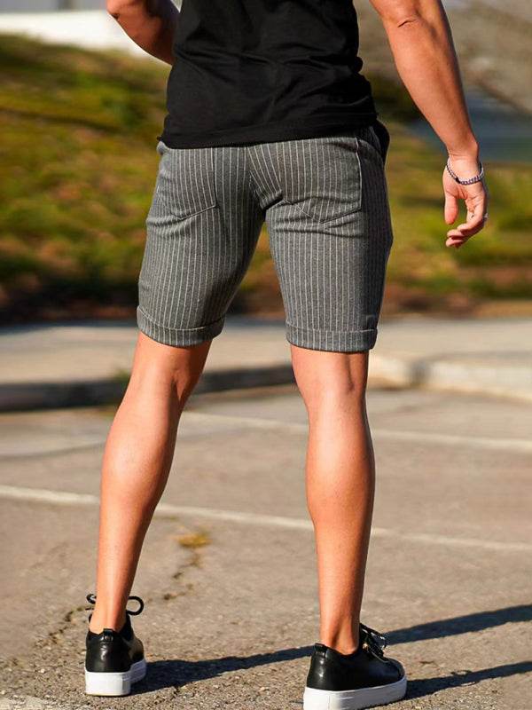 Stylish Men's Plus Size Slim Fit Plaid Shorts for Casual Spring-Summer Vibes