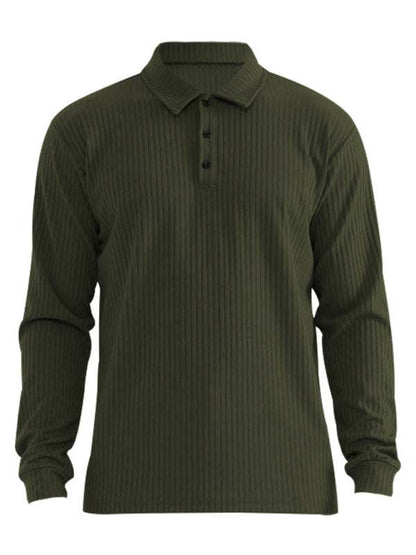 Elevate Your Style: Versatile Men's Long Sleeve Polo T-Shirt for All Seasons