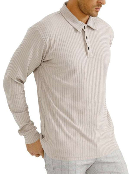 Elevate Your Style: Versatile Men's Long Sleeve Polo T-Shirt for All Seasons