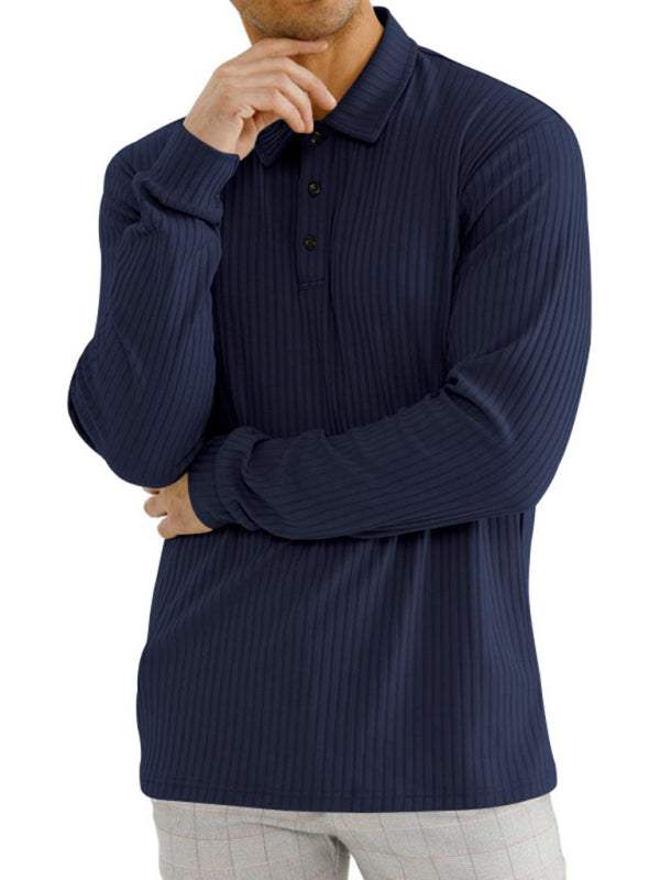 Elevate Your Style: Versatile Men's Long Sleeve Polo T-Shirt for All Seasons