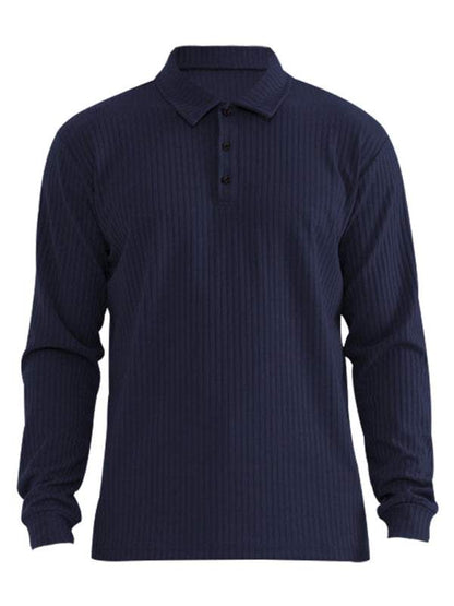 Elevate Your Style: Versatile Men's Long Sleeve Polo T-Shirt for All Seasons