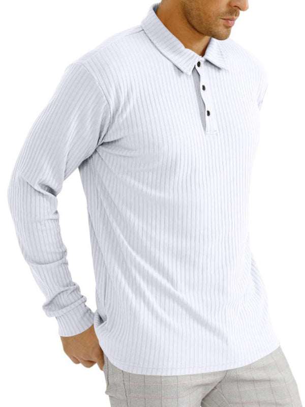 Elevate Your Style: Versatile Men's Long Sleeve Polo T-Shirt for All Seasons