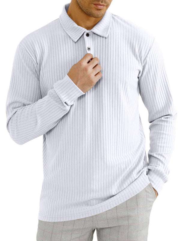 Elevate Your Style: Versatile Men's Long Sleeve Polo T-Shirt for All Seasons