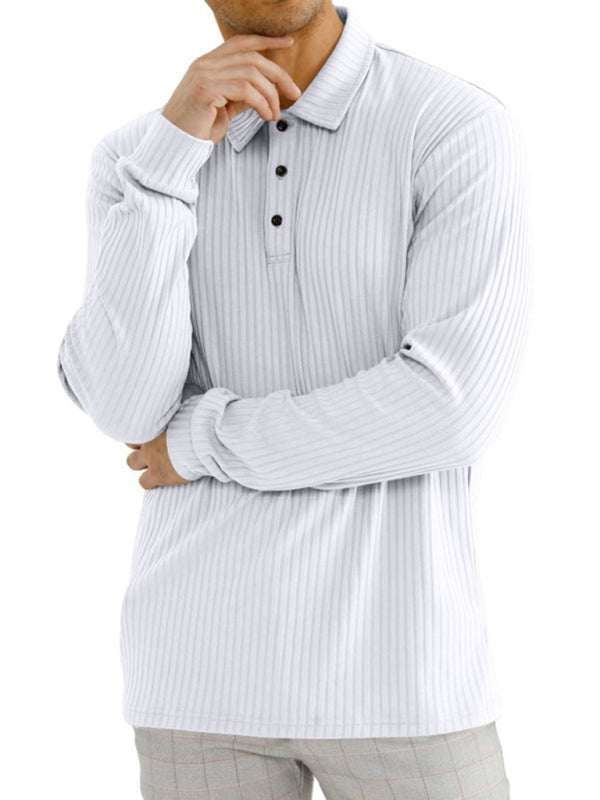 Elevate Your Style: Versatile Men's Long Sleeve Polo T-Shirt for All Seasons