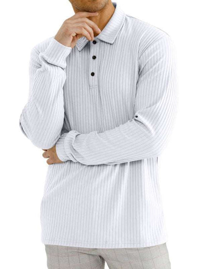 Elevate Your Style: Versatile Men's Long Sleeve Polo T-Shirt for All Seasons